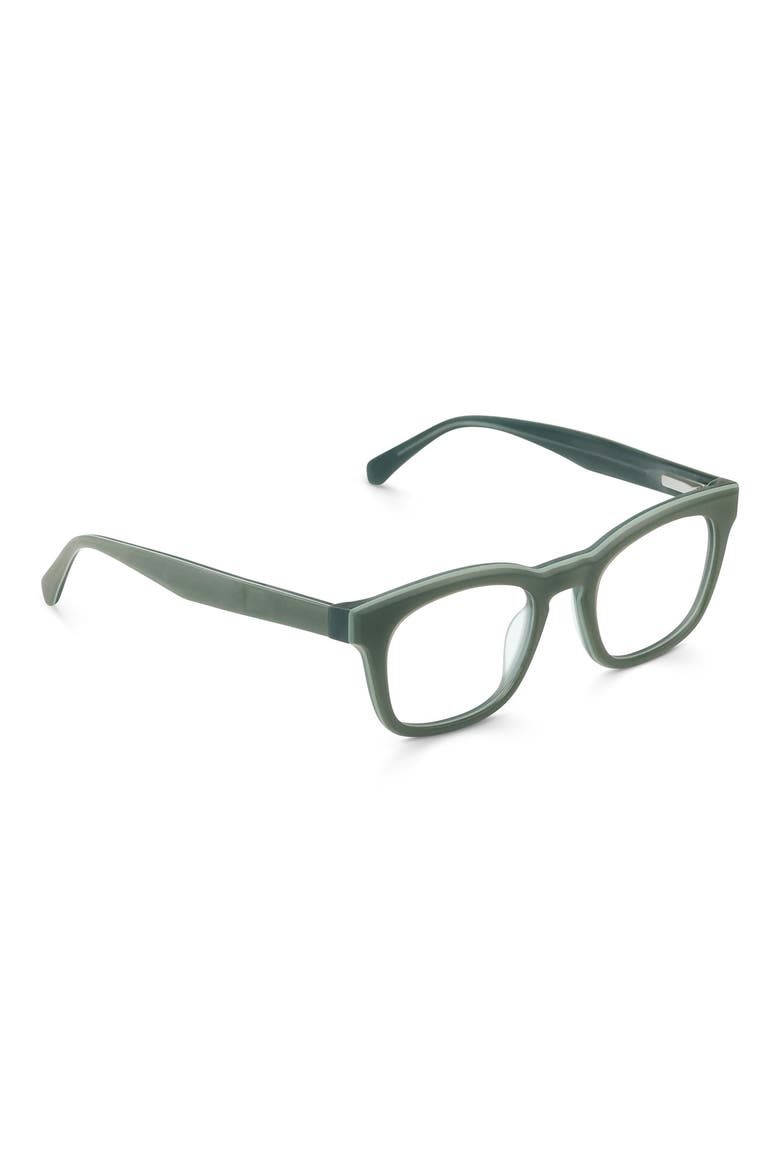 Humble Narrator 49mm Small Square Reading Glasses, Alternate, color, MATTE SAGE GREEN