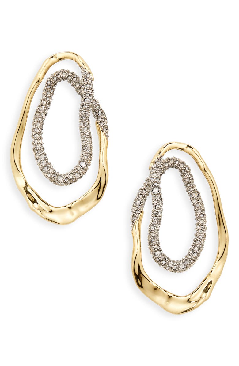 Alexis Bittar Solanales Double Front Hoop Earrings, Main, color, Crystals
