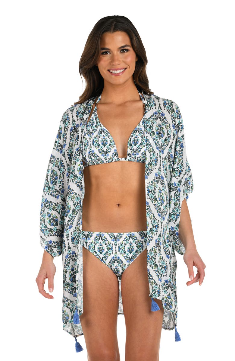 La Blanca Deja Blue Cover-Up Topper, Alternate, color, Blue