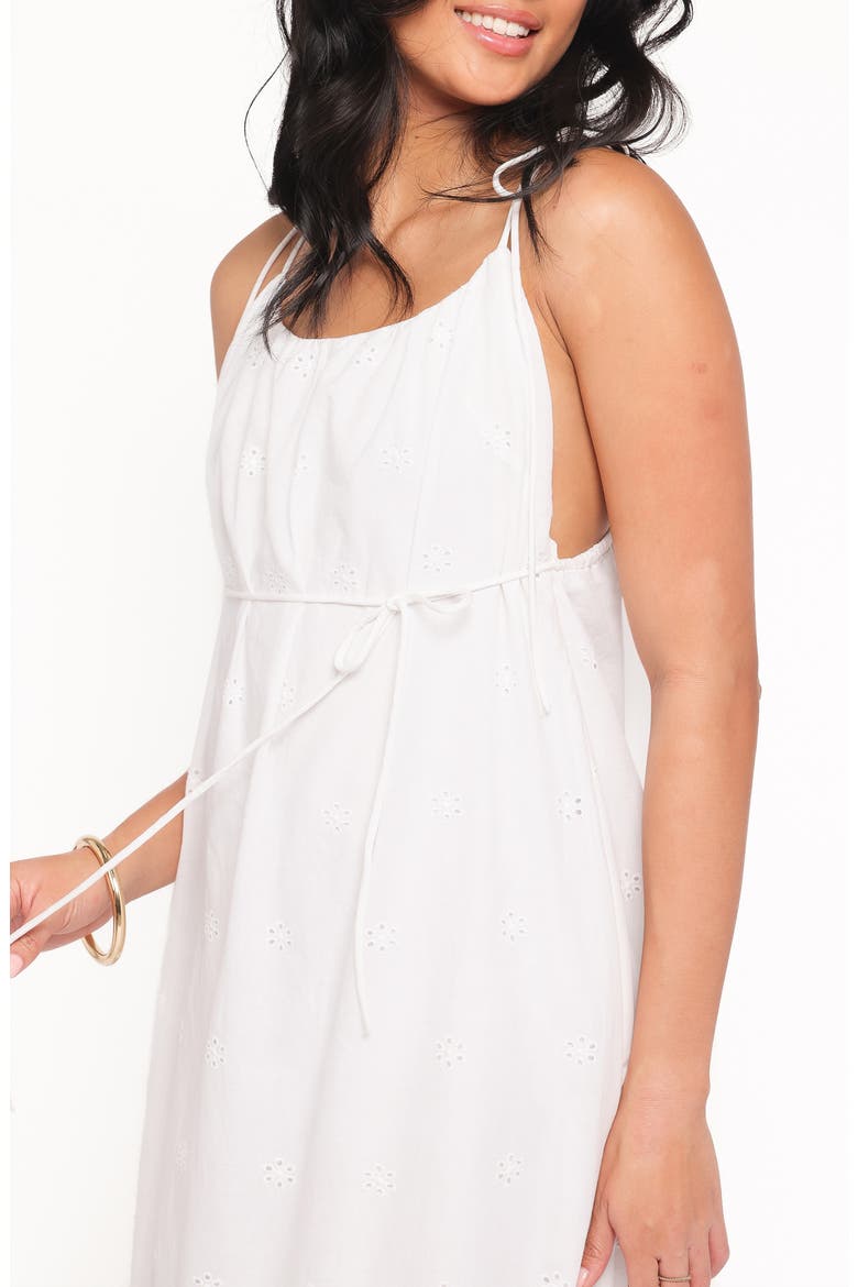 Sharlice Eyelet Cotton Maxi Dress, Alternate, color, WHITE