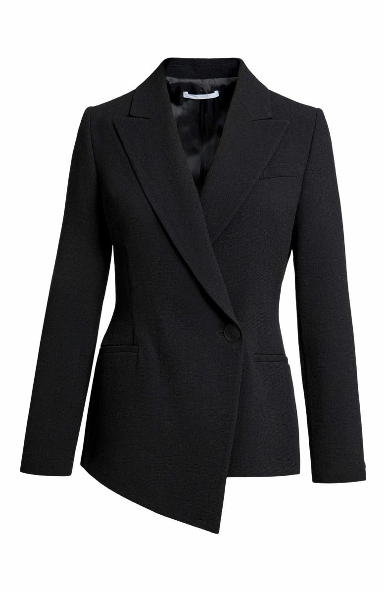 Santorelli MARA Asymmetrical Blazer in Luxury Wool Crepe, Main, color,