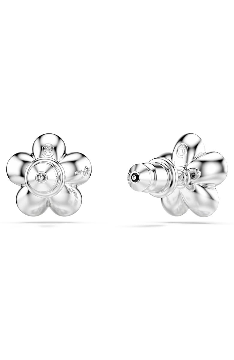 Swarovski Angelic Crystal Faux Pearl Stud Earrings, Alternate, color, Silver/ White