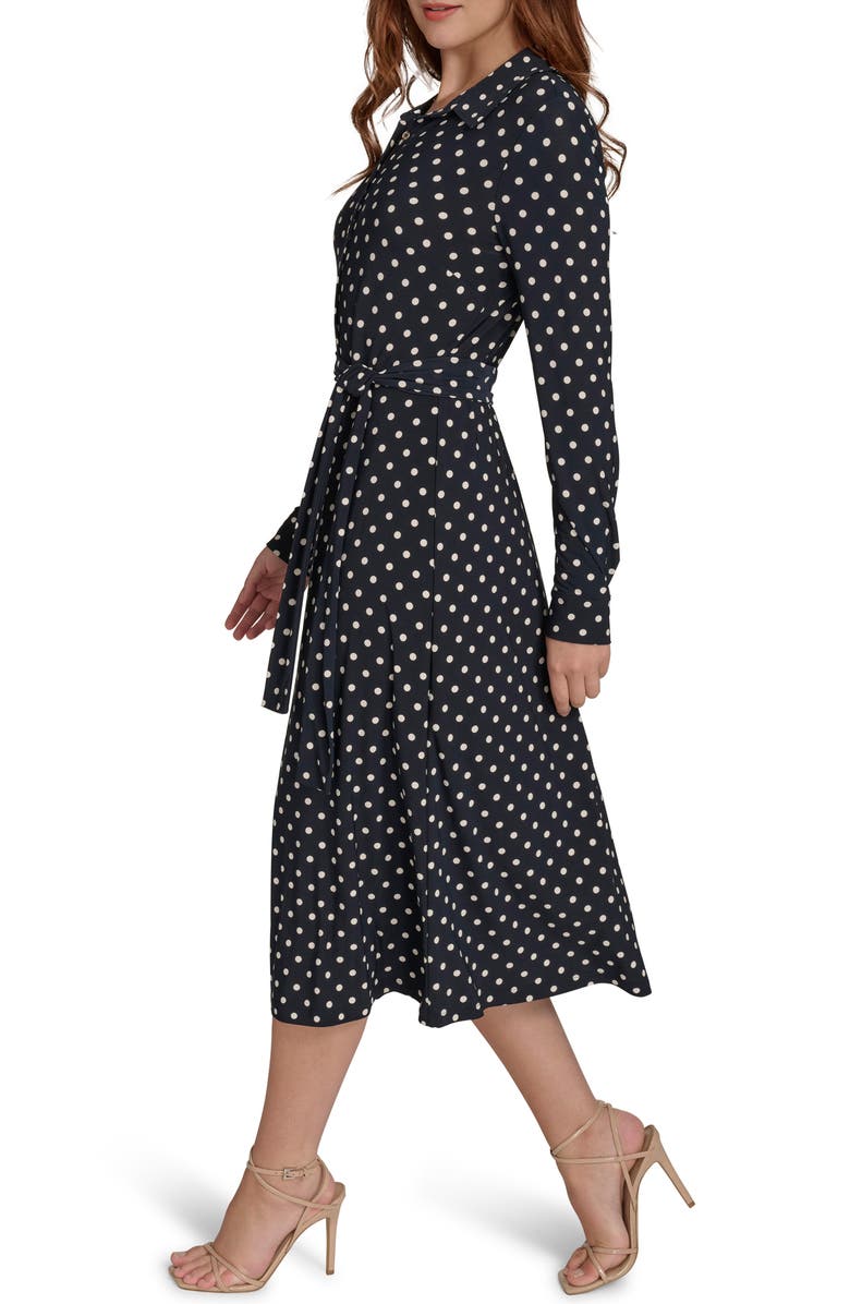 Tommy Hilfiger Long Sleeve Woven Dot Dress, Alternate, color, 