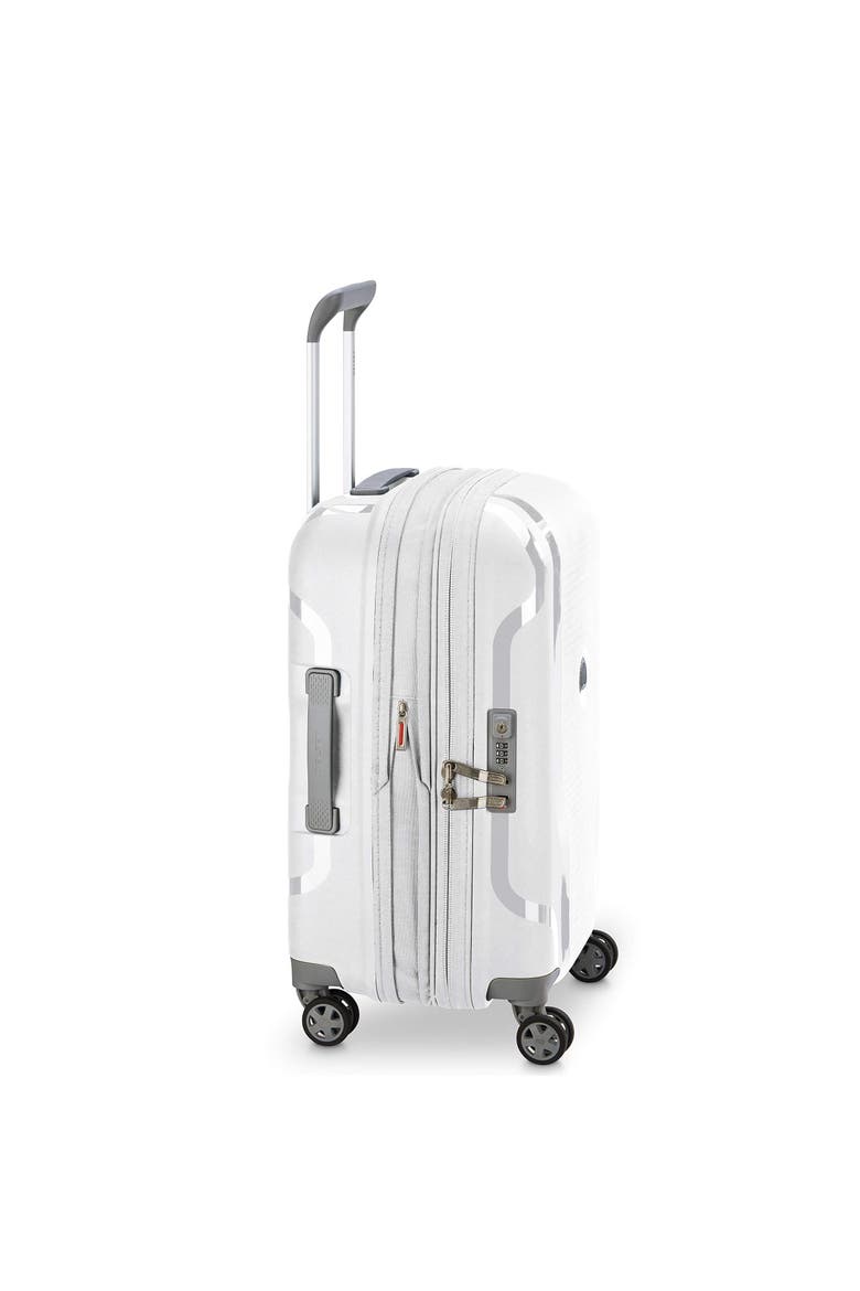 Clavel Hardside Exapndable 19" Carry On Spinner Luggage, Alternate, color, White