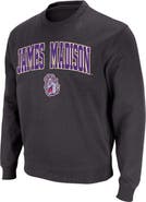 COLOSSEUM Men's Colosseum Charcoal James Madison Dukes Arch & Logo Crew Neck Sweatshirt
