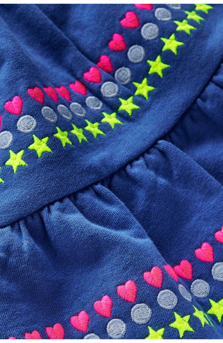 Mini Boden Kids' Drop Waist Sweatshirt Dress, Alternate, color, Bluejay Embroidery