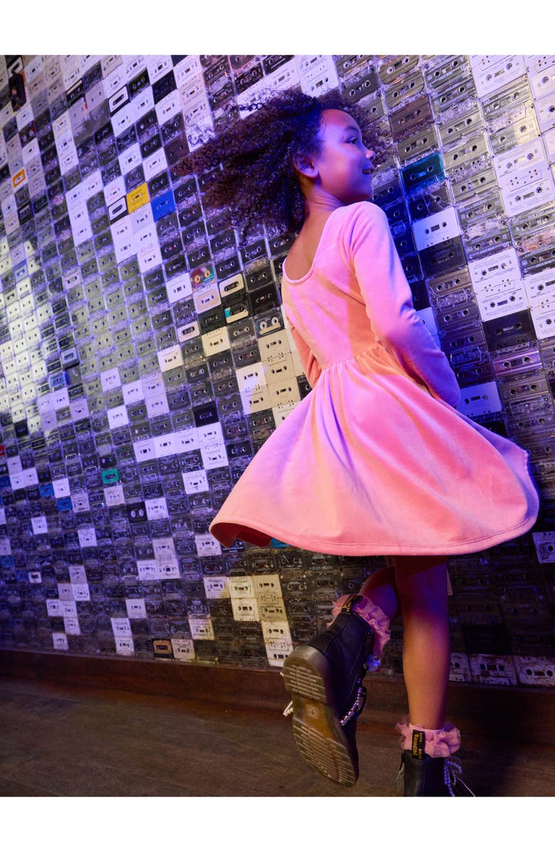 Tea Collection Velour Ballet Dress, Alternate, color, Mauveglow