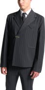 Manière De Voir Gaston Double Breasted Pinstripe Suit Jacket