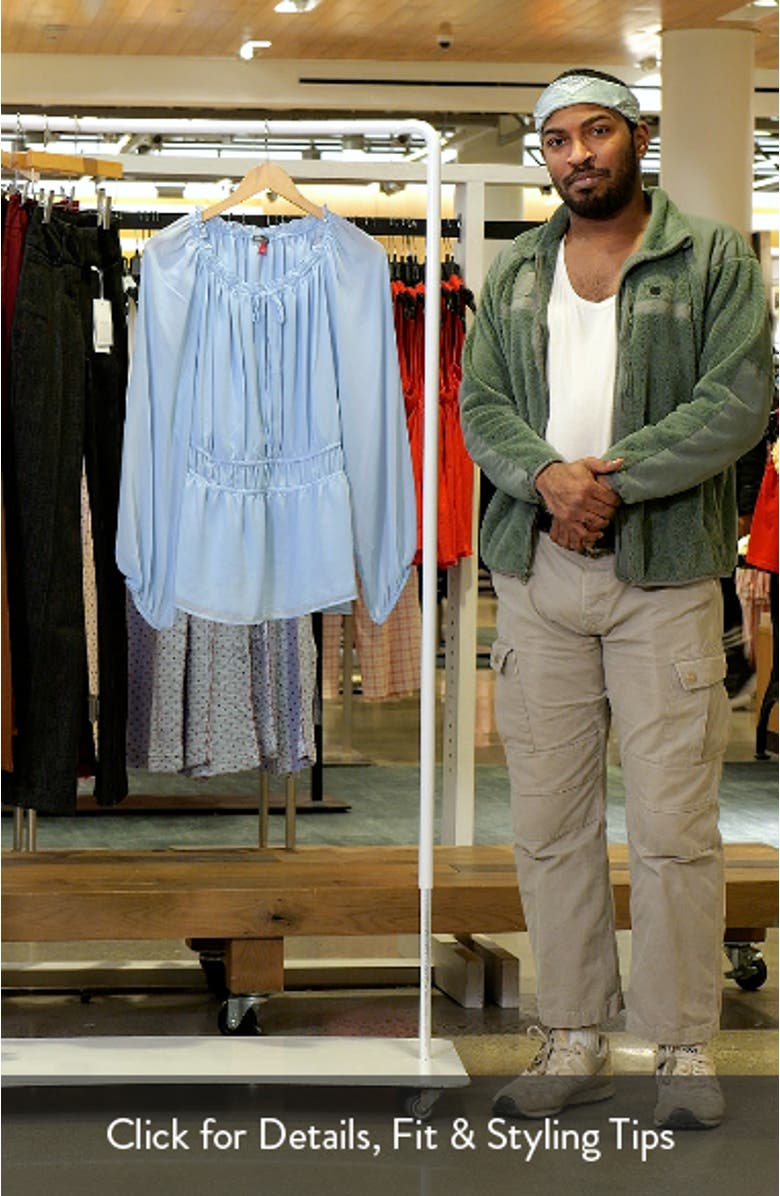 Split Neck Peplum Top, sales video thumbnail