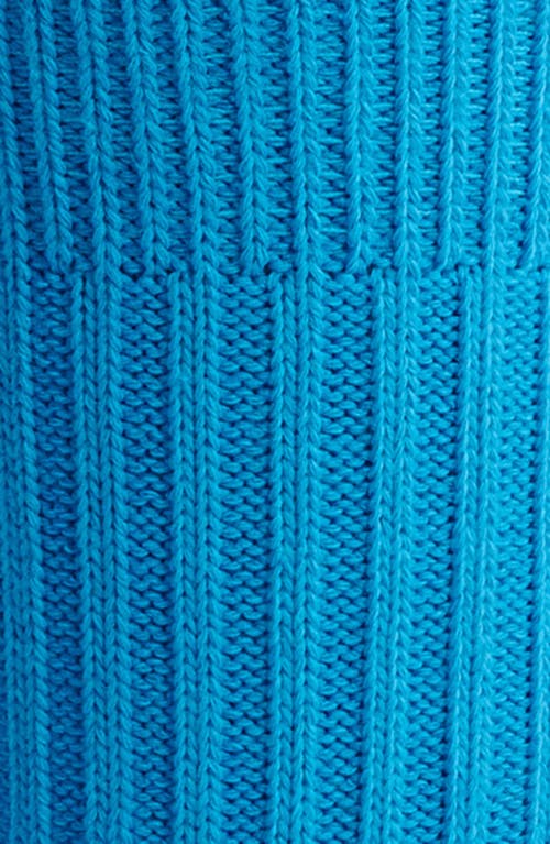Casa Clara Rib Cotton Blend Crew Socks In Sky Blue