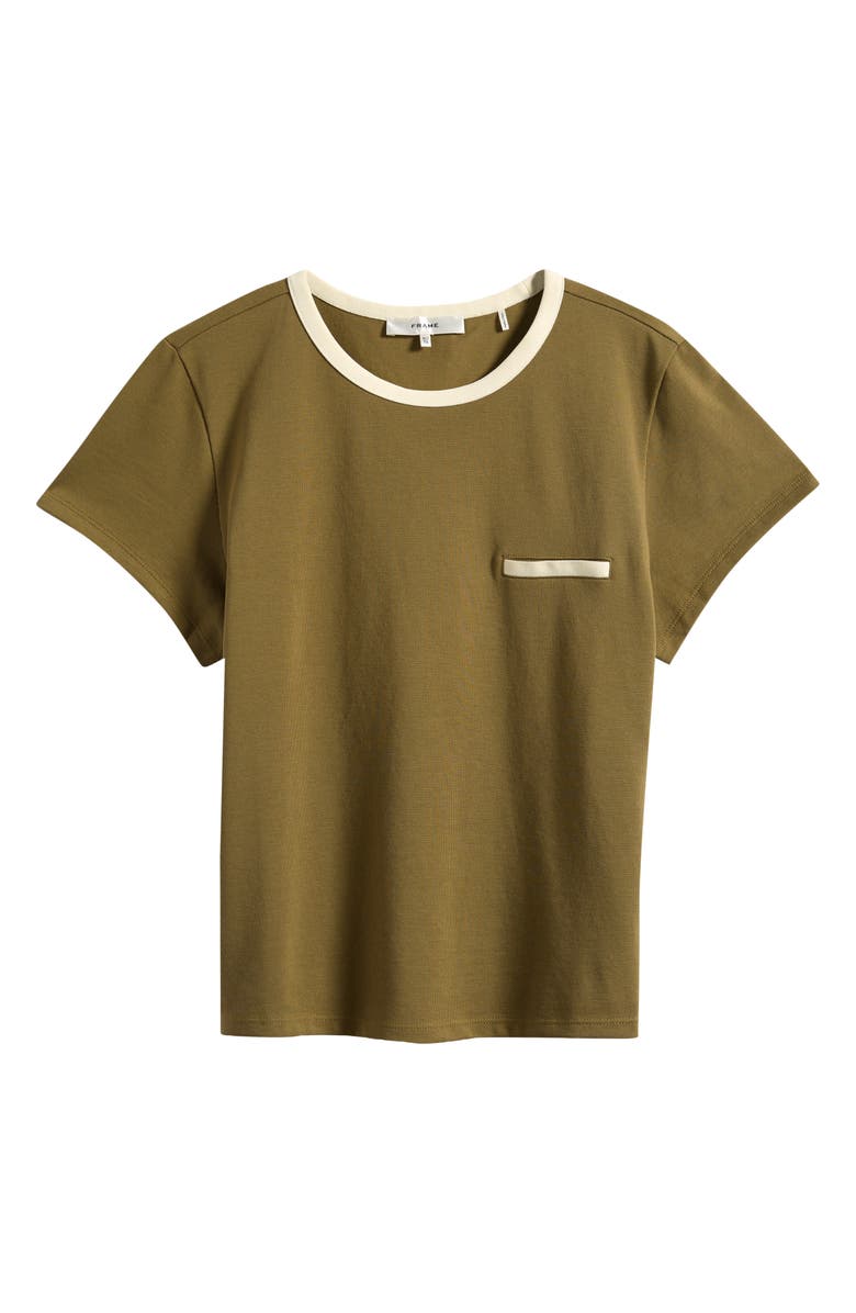 FRAME The Piqué Baby Tee, Alternate, color, Military Multi