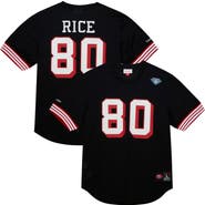 Mitchell & Ness Men's Mitchell & Ness Jerry Rice Black San Francisco 49ers Retired Player Name & Number Mesh Top