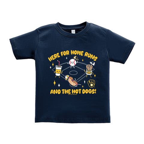 Toddler Soft as a Grape  Navy Milwaukee Brewers Snack T-Shirt