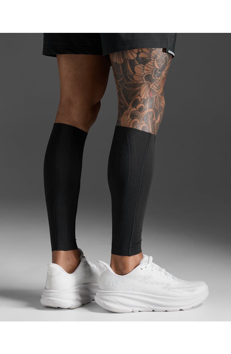 2XU Light Speed Comp Calf Guards, Main, color, Black/Nero