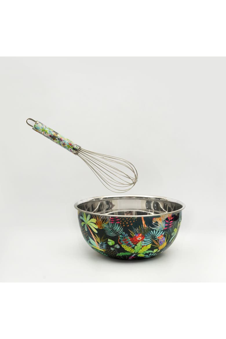 Rainforest Bloom Bowl & Whisk Set, Main, color, Rainforest Bloom