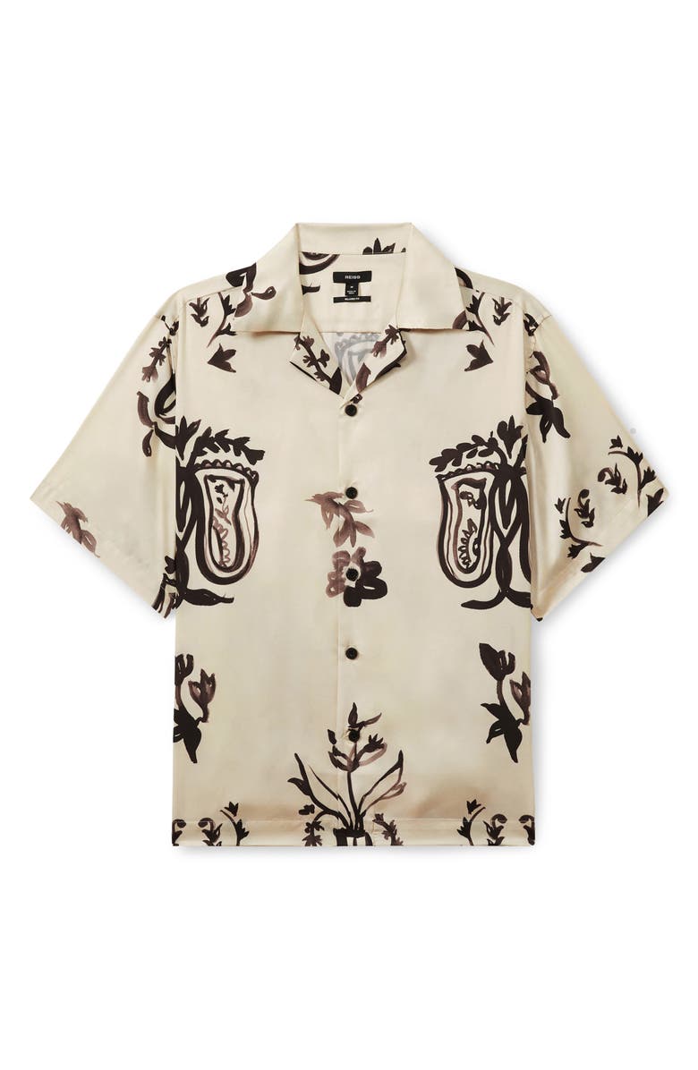 Reiss Babylon Relaxed Fit Print Camp Shirt, Alternate, color, 