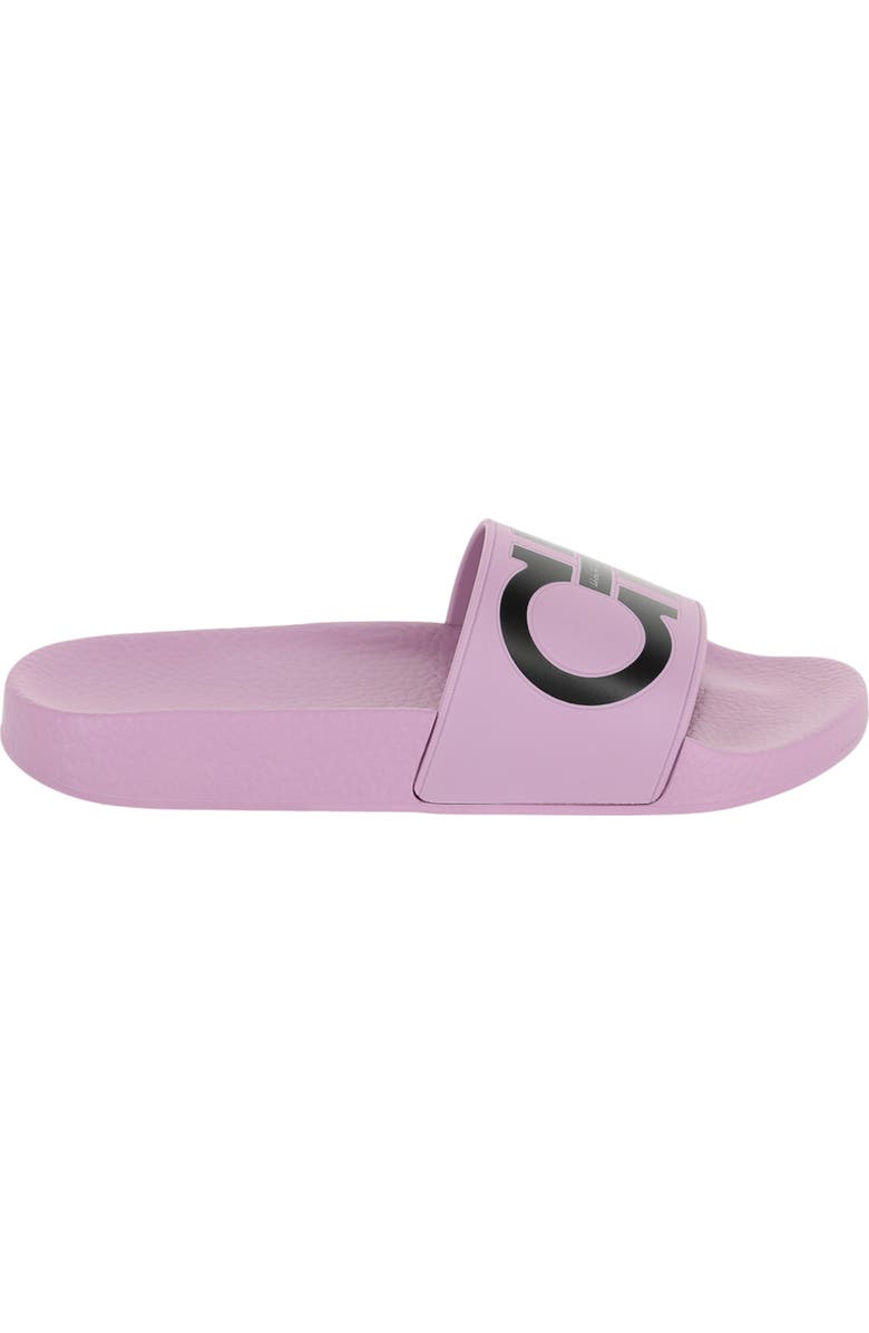 FERRAGAMO Groovy Gancini Slide Sandal, Alternate, color, Pink