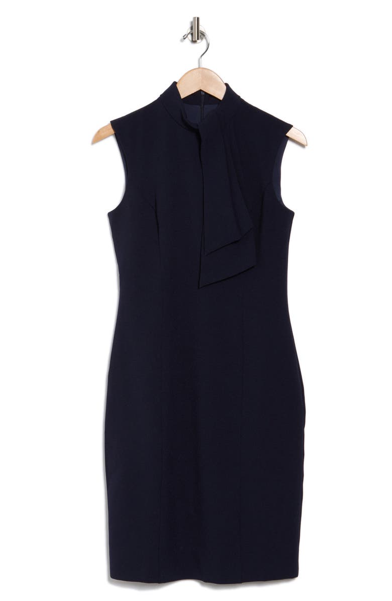 Eliza J Tie Neck Sleeveless Sheath Dress, Alternate, color,