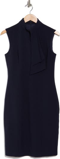 【SALE★国内発送】  Tie-Neck Sheath Dress CALVIN KLEIN TIE NECK S/LESS SHEATH DRESS, BOYSENBERRY, SIZE