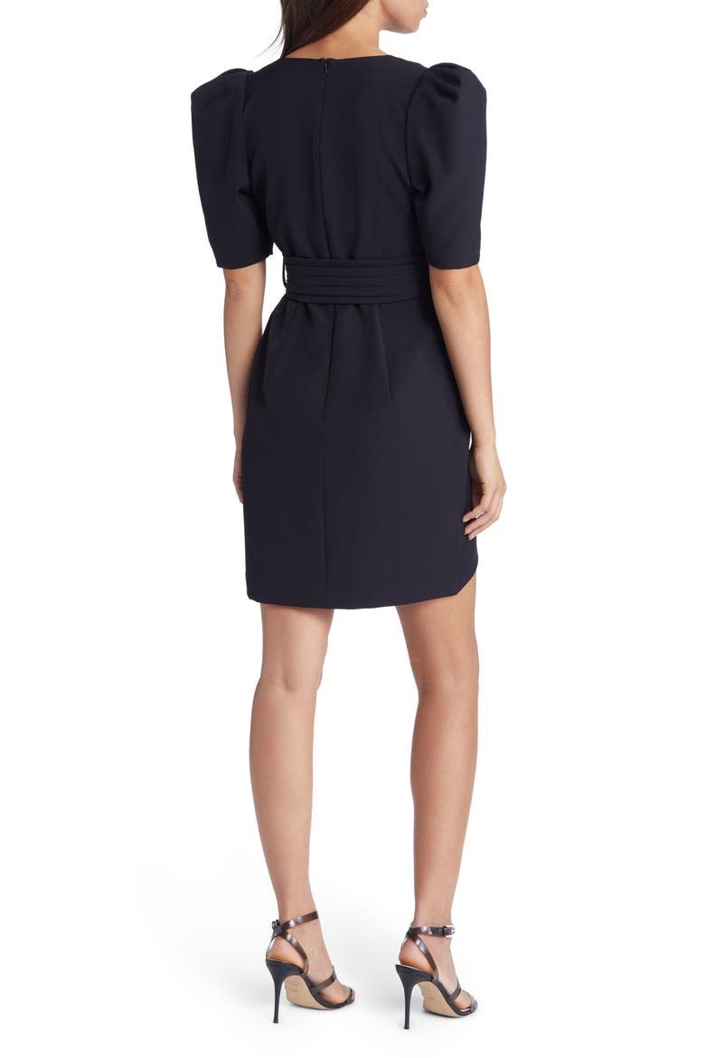 Maricopa Puff Sleeve Cocktail Dress, Alternate, color, BLACK