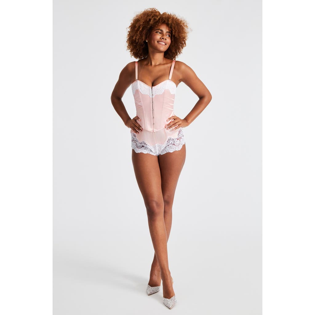 Scarlett Gasque The Strawberry Shortcake Silk Corset In Pink