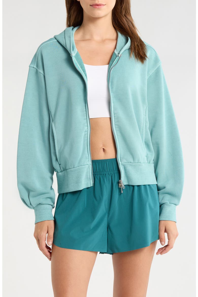 Fade Out Full Zip Hoodie, Main, color, WASHED TEAL SEA