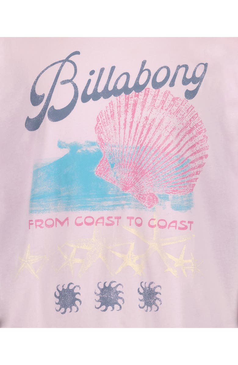 Billabong Kids' Coastal Oversize Cotton Graphic T-Shirt, Alternate, color, Lilac Snow
