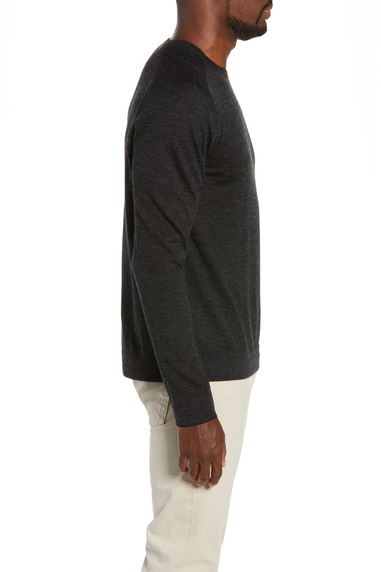 Cashmere Crewneck Sweater, Alternate, color, GREY EBONY