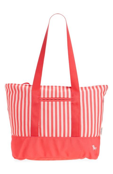 Stripe Canvas Beach Bag