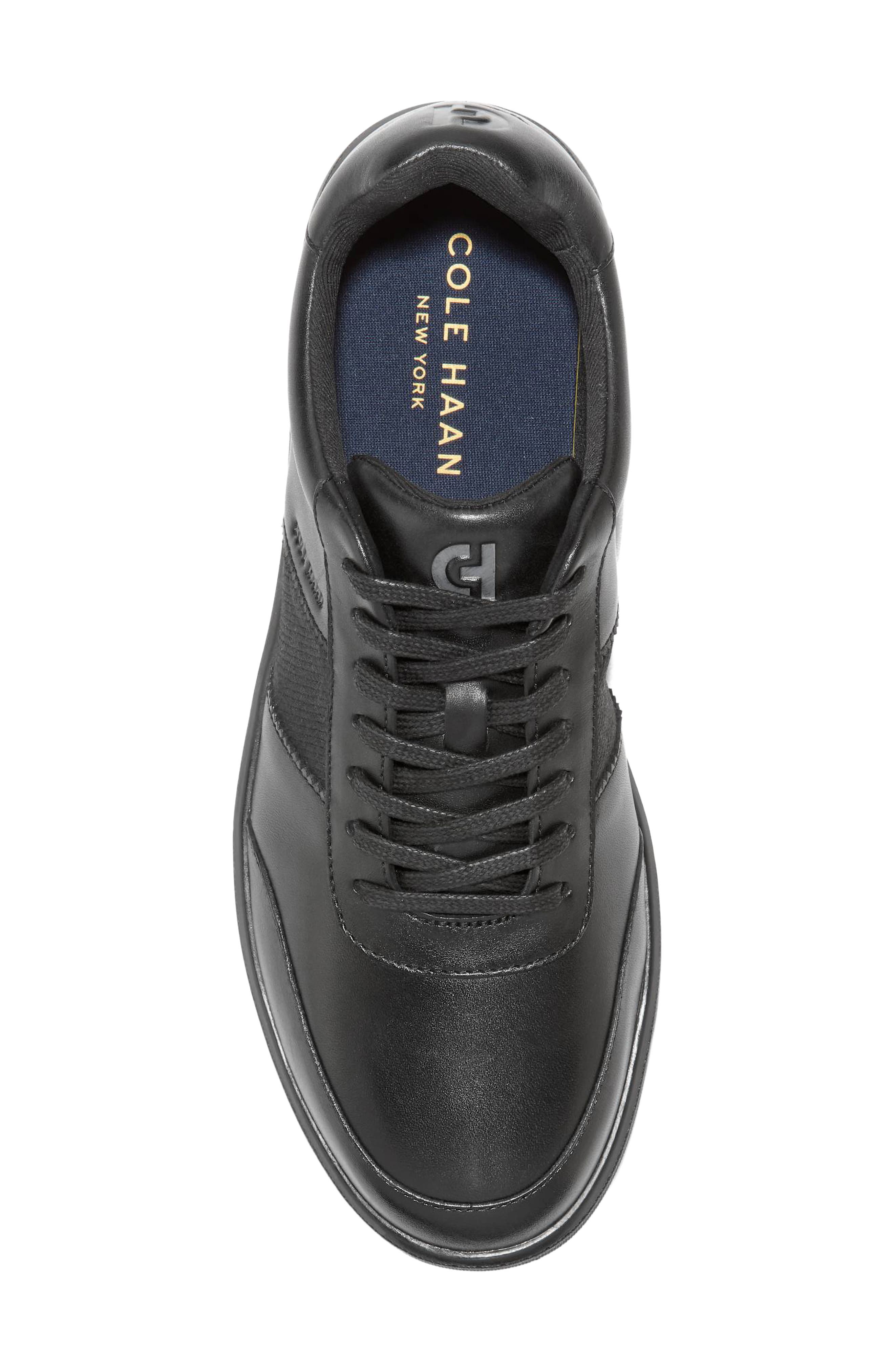 Grand Crosscourt Gates Leather Sneaker, Alternate, color, BLACK / GUM