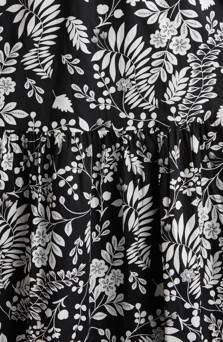 SUGARLIPS Pine Hill Floral Becca Tiered Maxi Sundress, Alternate, color, Grey-Black