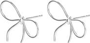Bearfruit Jewelry Sterling Silver 18k Gold Plated Colette Bow Earrings Dainty Gift