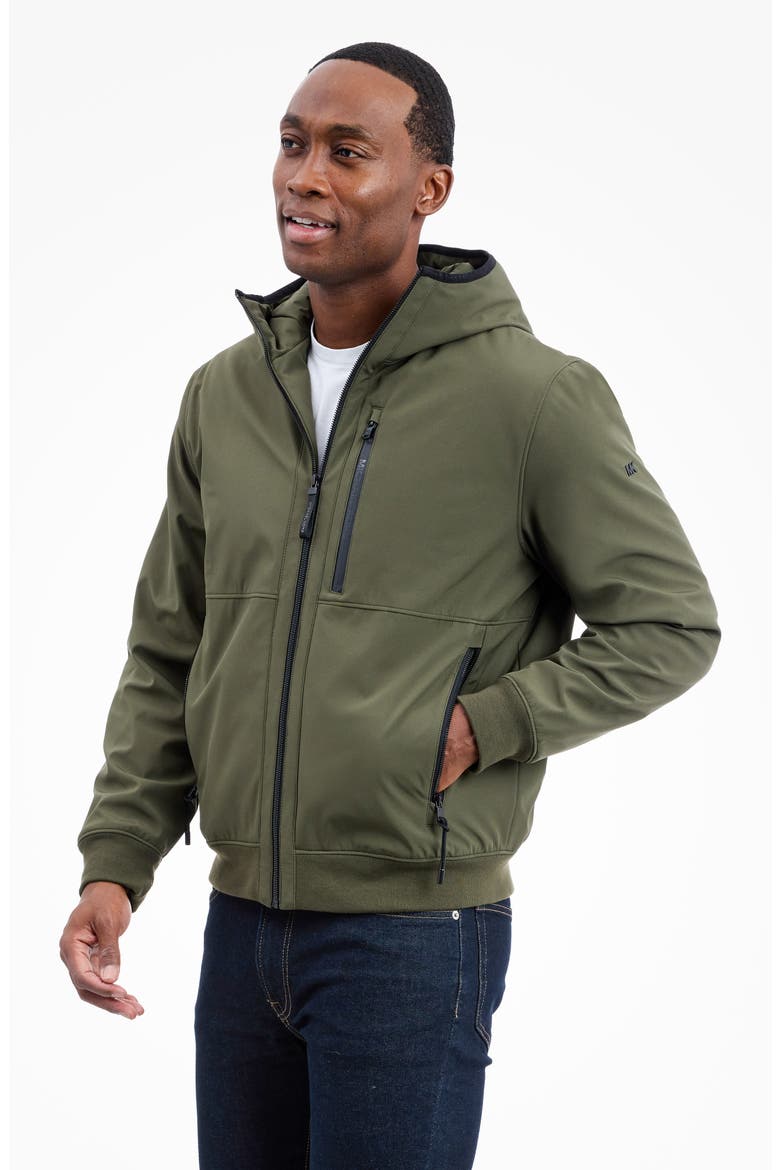 Hooded Soft Shell Jacket, Alternate, color, OLIVE