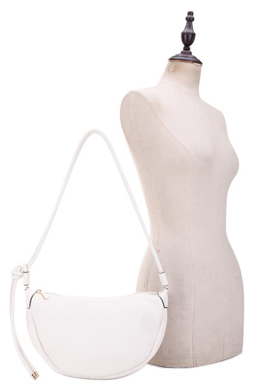 Mali + Lili Aria Recycled Vegan Leather Shoulder Bag In Ivory