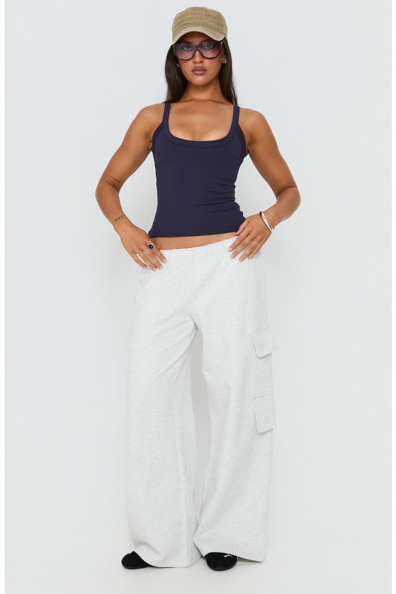 Kasper Cinched Longline Tank Top, Alternate, color, NAVY