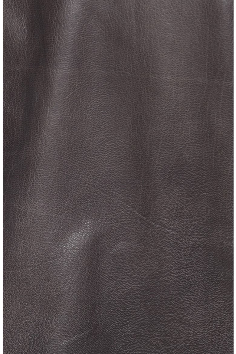 Washed Leather Moto Jacket, Alternate, color, GREY