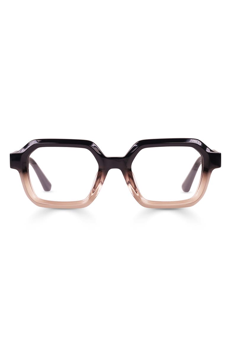 eyebobs Eye-Con 46mm Square Reading Glasses, Main, color, Black To Antique Crystal Fade