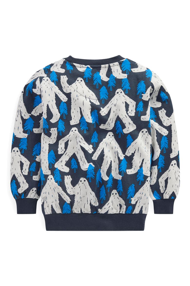 Kids' Yeti Print Crewneck Sweatshirt, Alternate, color, KINGFISHER BLUE YETI