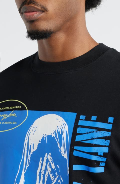 Runnin' Past Cotton Jersey Graphic T-Shirt