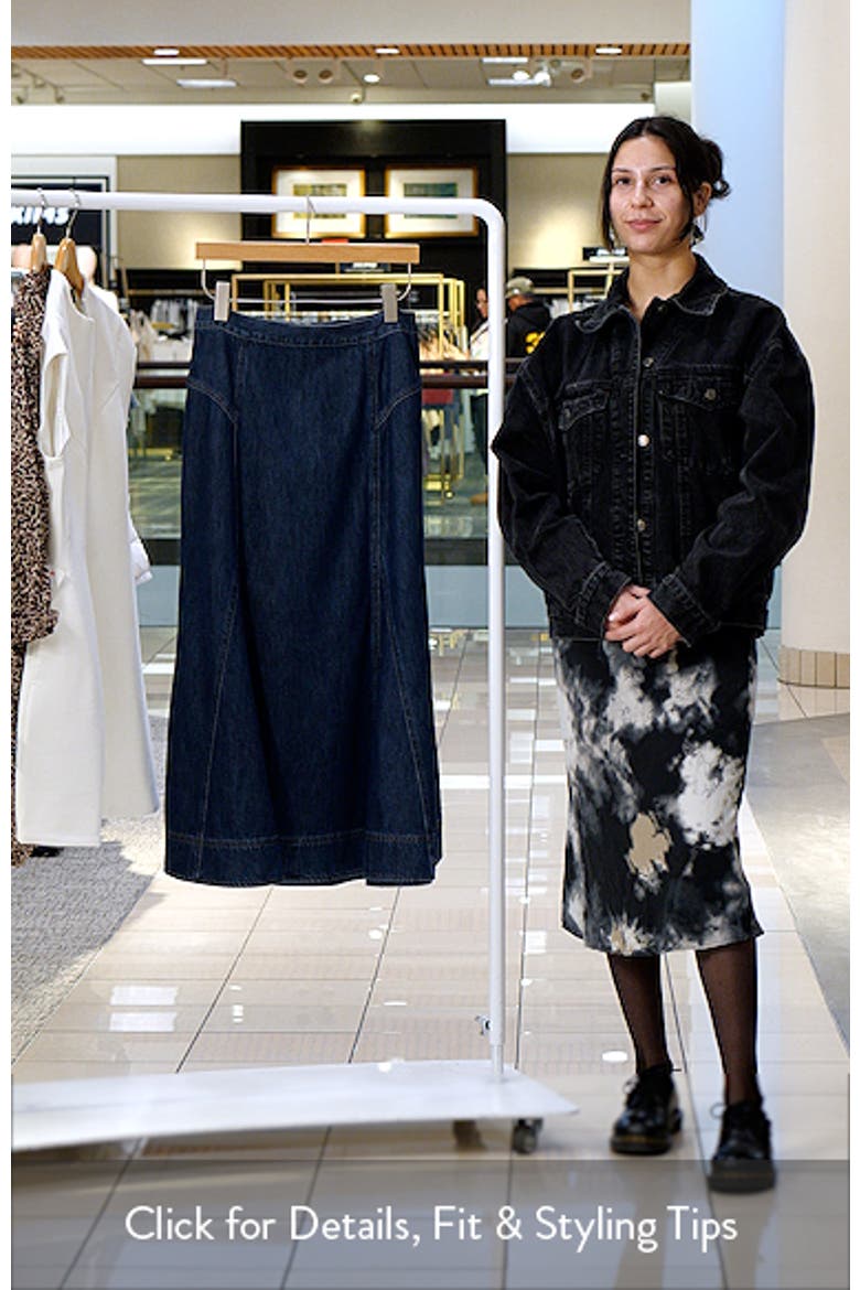 Airy Denim Midi Circle Skirt video