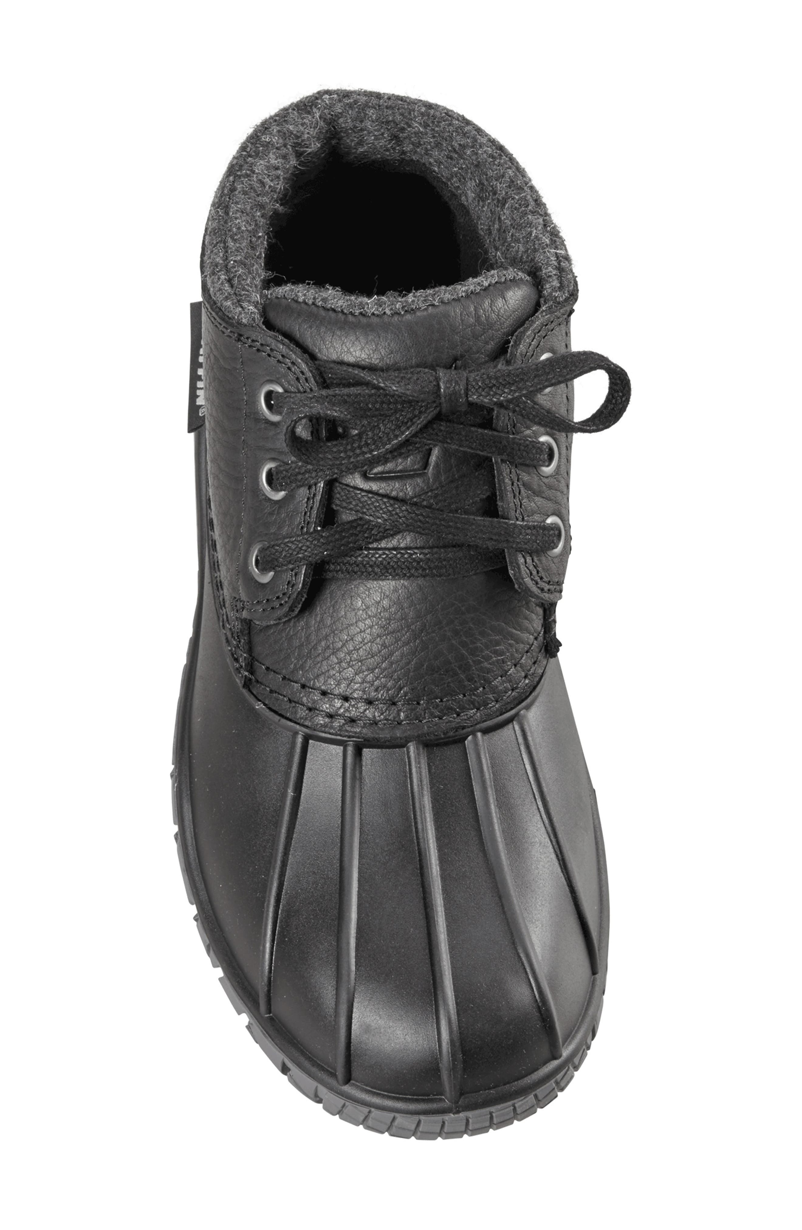 Whitetail II Lace-Up Ankle Duck Boot, Alternate, color, BLACK