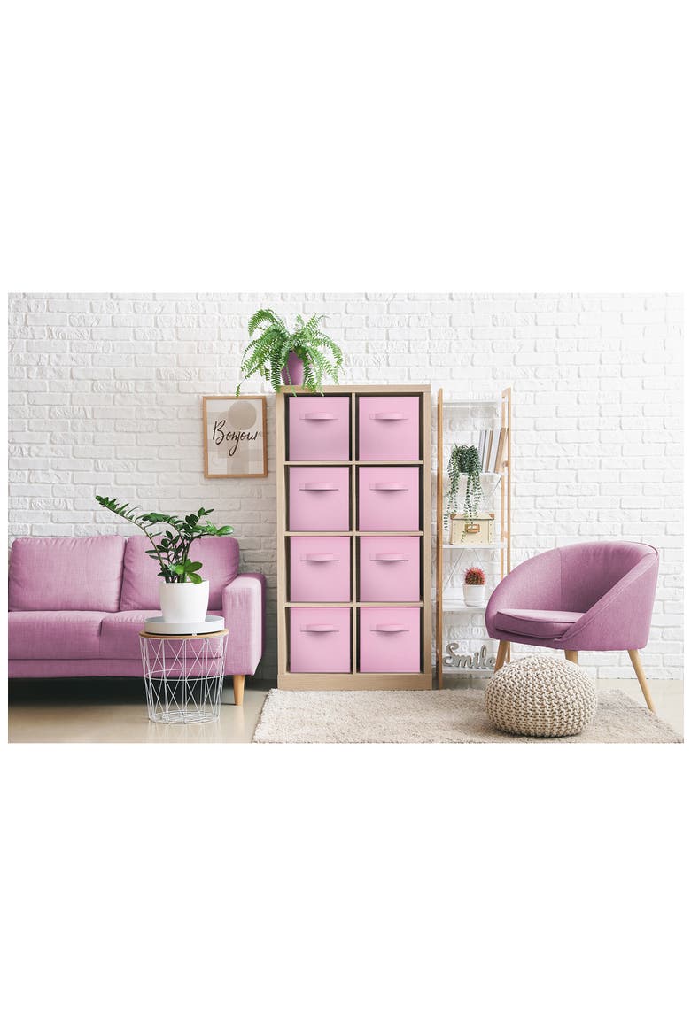 8-Pack Collapsible Storage Cubes, Alternate, color, PASTEL PINK