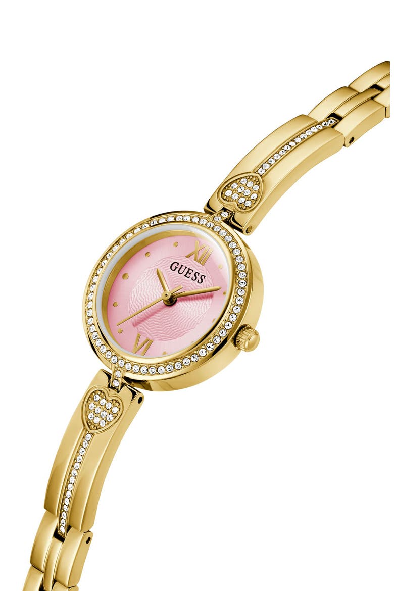 Lovey Crystal Bracelet Watch, 27mm, Alternate, color, PINK