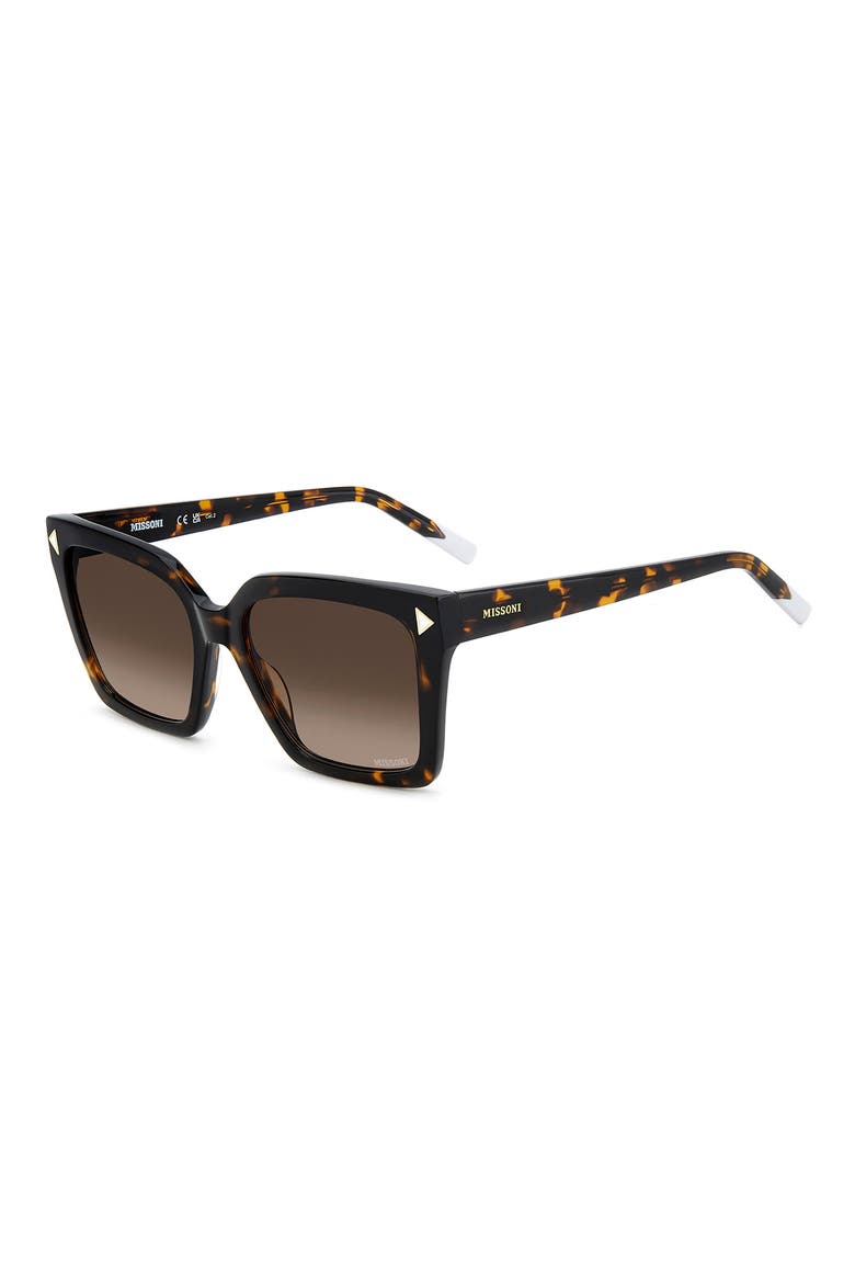 55mm Gradient Square Sunglasses, Alternate, color, HAVANA/ BROWN