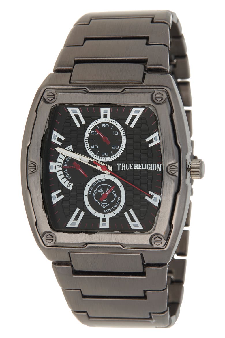 Chronograph Bracelet Watch, 43mm, Main, color, BLACK