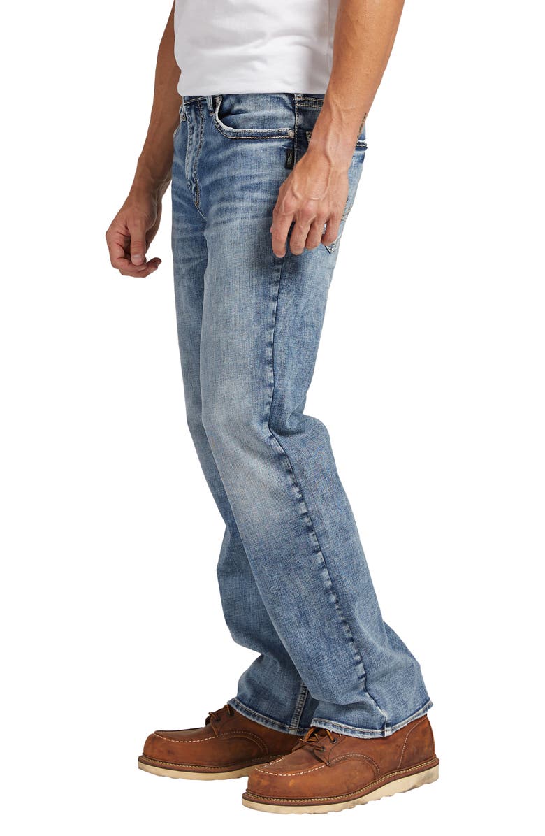 Silver Jeans Co. Zac Relaxed Fit Straight Leg Jeans, Alternate, color,