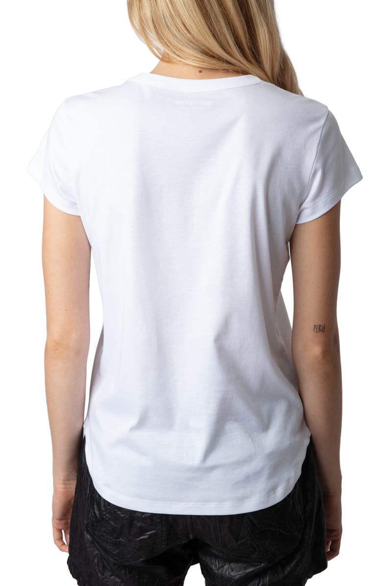 Zadig & Voltaire Je T'Aime Organic Cotton Graphic T-Shirt, Alternate, color,