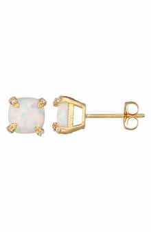 FZN 10K Gold Solitaire Stud Earrings
