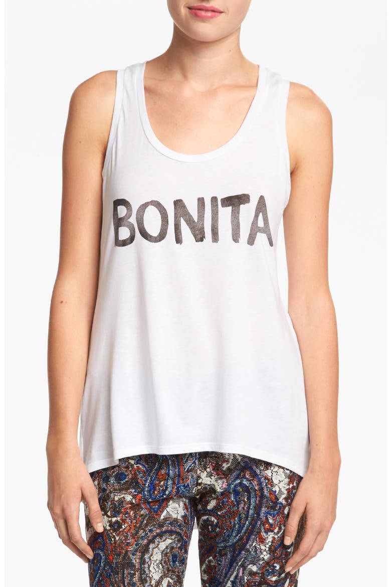 'Bonita' High/Low Tank Top, Main, color, WHITE