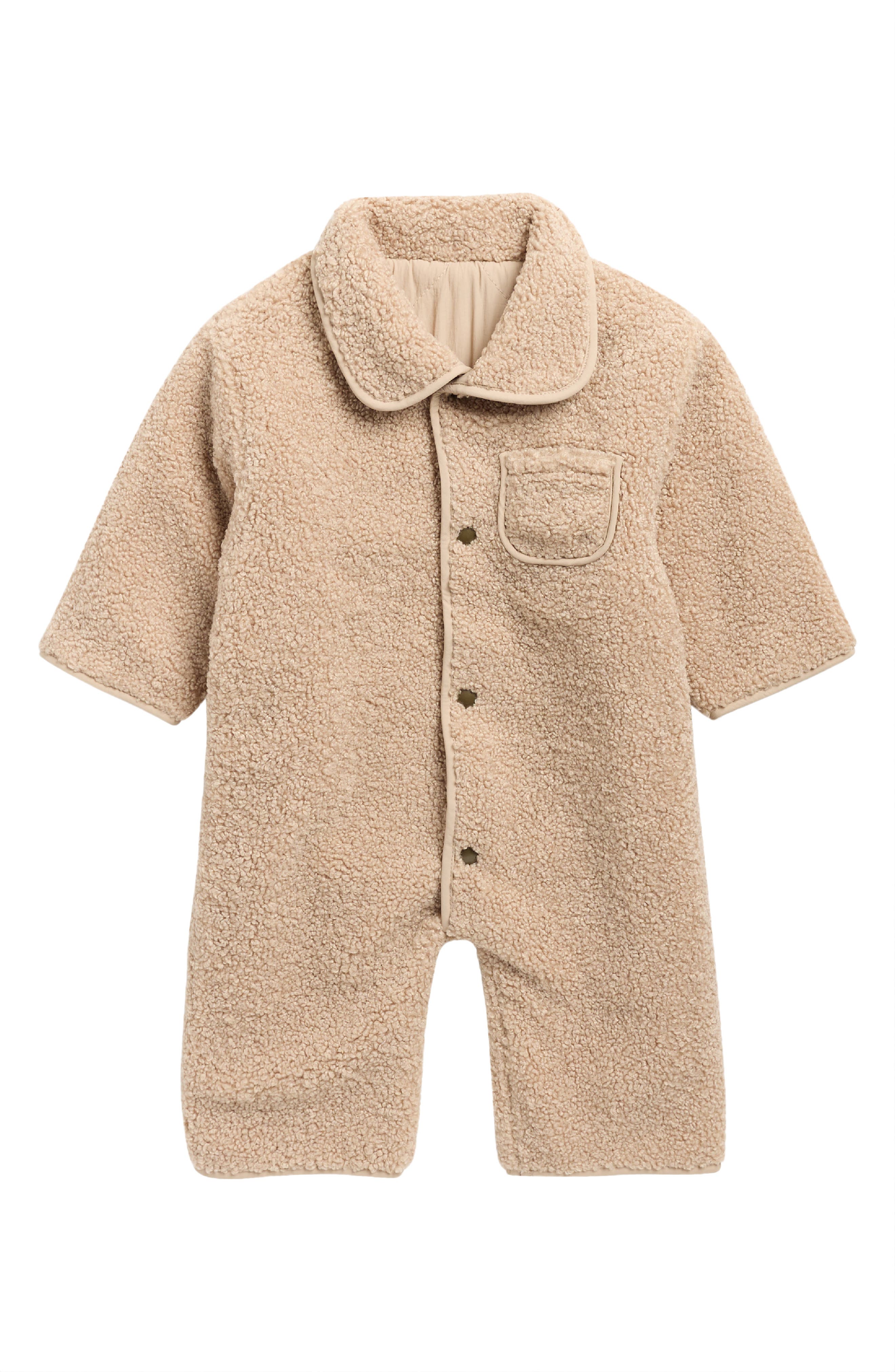 QUINCY MAE Faux Shearling Romper